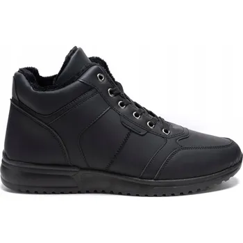 Dámská zimní obuv Pánské černé zateplené tenisky Trapery Kotníkové Boty Zimní boty 42