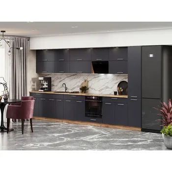 Kuchyňská linka VOMAKS Kuchyňská linka AZURE 400, antracit + dub tacho