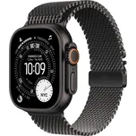 Apple Watch Ultra 3 (2025) 49mm Černý titan s černým titanovým milánským tahem M