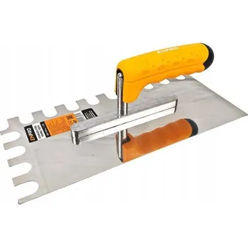 Zednické hladítko Hladítko nerez, zub 16 mm, 280 x 130 mm, gumová rukojeť, ENPRO