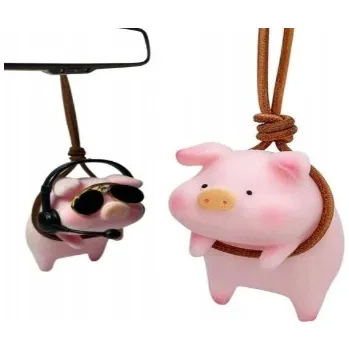 Přívěsek PŘÍVĚSEK S VYKLÍNACÍM ZRCADLEM DO AUTO, PŘÍVĚSEK S VESKEM PRASAT, DÁREK, GADGET