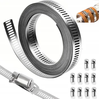 Stahovací páska Stahovací pásky 4.6x500mm Nerezové ocelové Stahovací Pásky Kabelové INOX 100ks