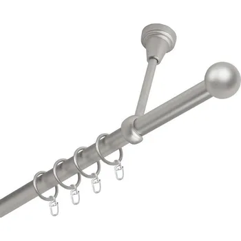 Garnýž Garnýž kovová jednořadá 19mm Koule satina 180 cm (do stropu / kroužky s háčkem)