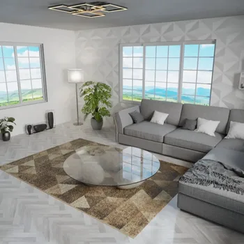 Koberec JUTEX Kusový koberec RAVE 24033 132 BARVA: Hnědá, ROZMĚR: 80x150 cm