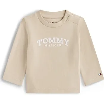 Kojenecké oblečení Kojenecké tričko s dlouhým rukávem Tommy Hilfiger KN0KN02147.PPY2 béžová 12X, vel. 74