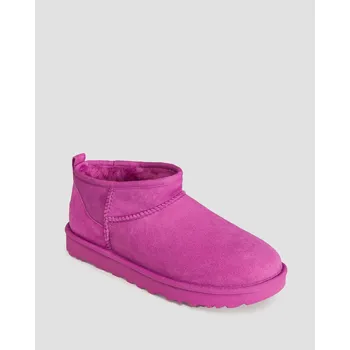 Dámské kozačky Dámské Kožené Kozačky Ugg Classic Ultra Mini 1116109-mangosteen