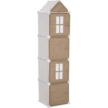 Úložný box Dětská úložná skříňka - sloupek (juta)