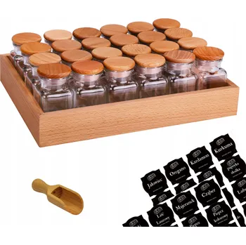 Sklenice Nádoby, sklenice, skleničky na koření 24ks 150 Ml, organizér