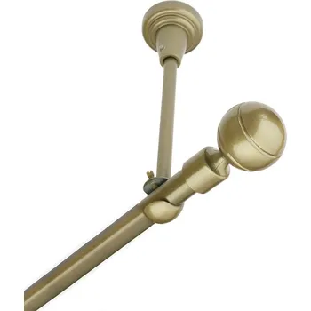 Garnýž Garnýž kovová jednořadá 16mm Paola zlatá antik 440 cm (do stropu / na tunýlek - bez kroužků)