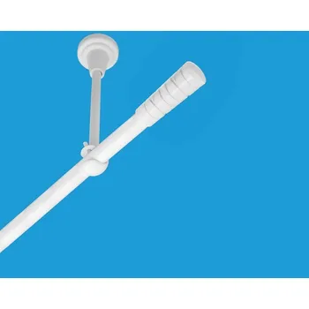 Garnýž Garnýž kovová jednořadá 16mm Torino bílá 410 cm (do stropu / na tunýlek - bez kroužků)