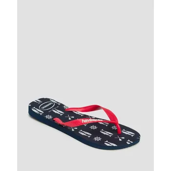 Dámské žabky Pánské žabky Havaianas Top Nautical V Tmavě Modrém A Červeném Barevném Provedení 4137126-navyredruby