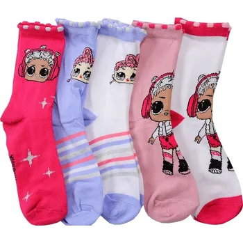 Pánská móda Ponožky bavlněné ponožky LOL Surprise Dolls, 5 kusů, velikost 27/30, R074Q