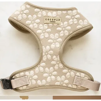 Postroj pro psa Cocopup London Nastavitelný postroj Mocha Flower Velikost: S