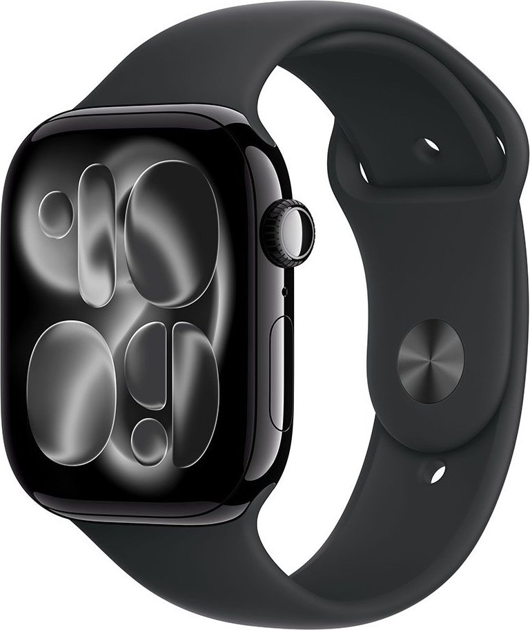 Apple Watch S11 GPS 42mm Jet Black Aluminium Case with Black Sport Band - S/M
