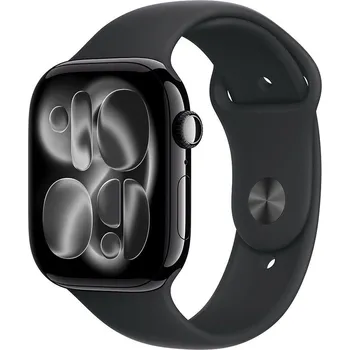 Chytré hodinky Apple Watch S11 GPS 42mm Jet Black Aluminium Case with Black Sport Band - S/M