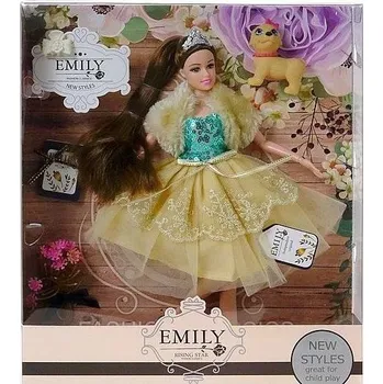 PANENKA MODELKA EMILY V BÁLOVÝCH ŠATECH SE PEJSKEM