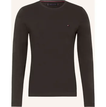 Pánské oblečení Tommy Hilfiger Pánské Tričko S Dlouhým Rukávem, černá, 3XL