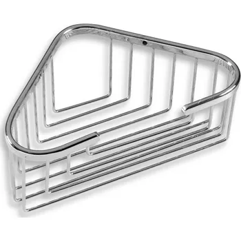 Drátěná police Aplomo Rohová polička malá hluboká, chrom