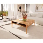 DELIFE Konferenční stolek Simcha 90x90 cm akácie přírodní 1 přihrádka