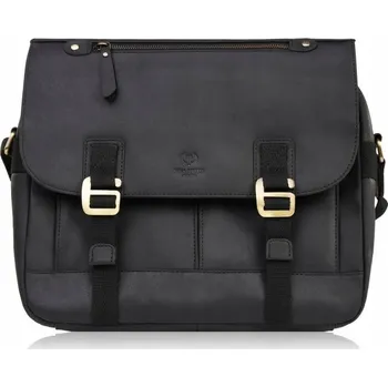 Paolo Peruzzi taška na dokumenty z pravé kůže, bez vzoru