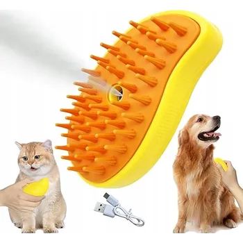 Kosmetika pro psa PARNÍ KARTÁČ PRO KOČKY PSY ZVÍŘATA ELEKTRICKÝ PRO PÉČI O SRST