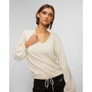 Dámský svetr Béžový Dámský Vlněný Svetr Aeronautica Militare 232ma1464dl476-73078