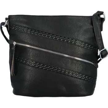 Kabelka Dámská koženková crossbody kabelka Fania, černá