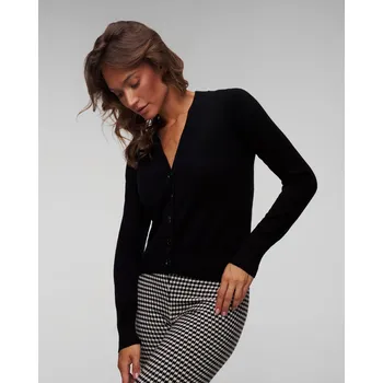 Dámský svetr Vlněný Dámský Kardigan S Kašmírem Allude V Černé Barvě 17011-90