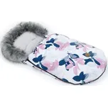 Zimní fusak Lux s kožešinkou, 50 x 100cm - šedá, granát; granát, šedá; 100% polyester; 100 cm