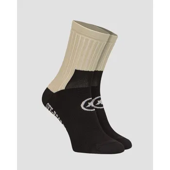 Pánské ponožky Černo-béžové Cyklistické Ponožky Trail Socks T3 Assos Trail Socks T3 P1360724-1l