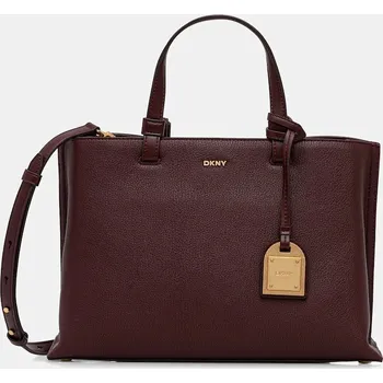 Kabelka Kožená kabelka Dkny béžová barva, R44D1I53 92X, vel. ONE SIZE