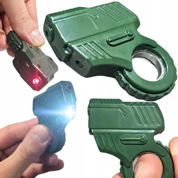 Gadget Antistresový kroužek na prst s ložiskem + laserové ukazovátko + svítilna