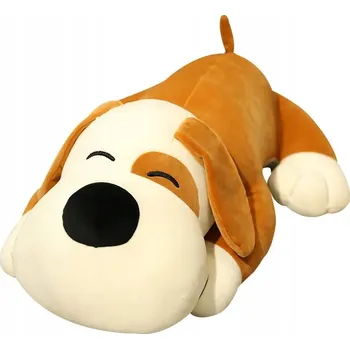 plyšák Plyšový Psík Polštář Azorek 70cm Hnědý Bílý