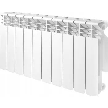 Radiátor Hliníkový radiátor DIAMOND bílý 1526 W 800 x 578 x 95 mm boční připojení