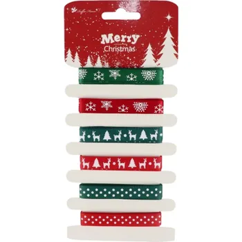 Stuha IM stuha látková 6barev x 1m vánoční