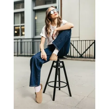 Dámské pantofle Sinsay - Kožené nazouváky - béžová - 359EL-08X - 359EL-08X-37