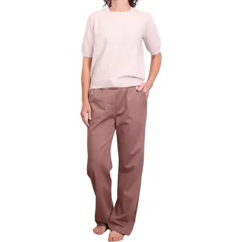 Dámský svetr Dámský svetřík s krátkým rukávem JK8591 latte velikost M/L