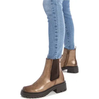 Dámská zimní obuv XTI REFRESH Dámská kotníková obuv Refresh 144297 hnědá Barva: beige, Velikost: 40