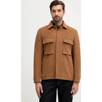 Pánská bunda Bunda s příměsí vlny Michael Kors MK0BL01091 hnědá 82X, vel. 50