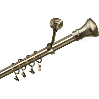 Garnýž Garnýž kovová jednořadá 25mm Koloseo mosaz 110 cm (do stropu / kroužky s žabkou)