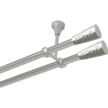 Garnýž Garnýž kovová dvouřadá 19mm Sevilla double satina 110 cm (do stropu / na tunýlek - bez kroužků)