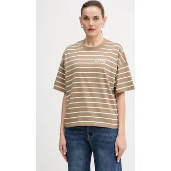 Dámské tričko Bavlněné tričko Barbour FAYE LML0900 béžová 80X, vel. 36