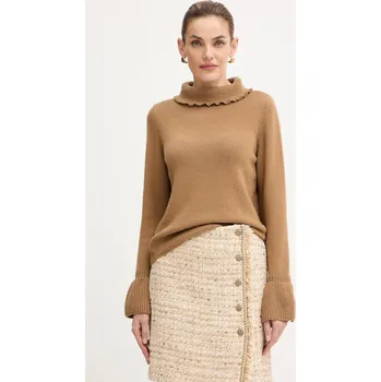 Dámský svetr Vlněný svetr Luisa Spagnoli 100236 hnědá 82X, vel. M