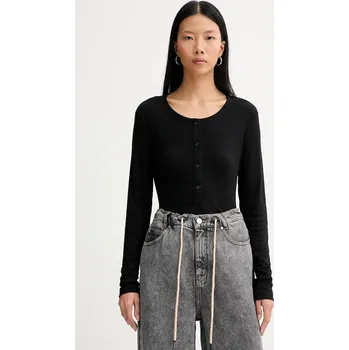 Pánské tričko Tričko s dlouhým rukávem MUNTHE GRACE černá barva, 247112324769 99X, vel. 38