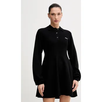 Dámské šaty Šaty s příměsí vlny Rotate 115488100 černá 99X, vel. XS