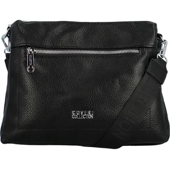 Kabelka Stylová dámská koženková crossbody kabelka Verrona, černá