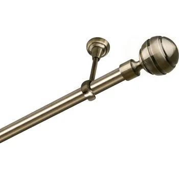 Garnýž Garnýž kovová jednořadá 25mm Paola mosaz 190 cm (do stropu / na tunýlek - bez kroužků)