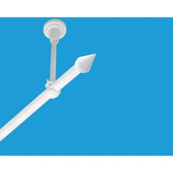 Garnýž Garnýž kovová jednořadá 16mm Hrot bílá 110 cm (do stropu / na tunýlek - bez kroužků)