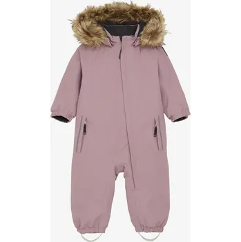 dívčí zimní kombinéza Dětská zimní kombinéza Color Kids Baby Coverall W. Fake Fur - Woodrose 742130 92