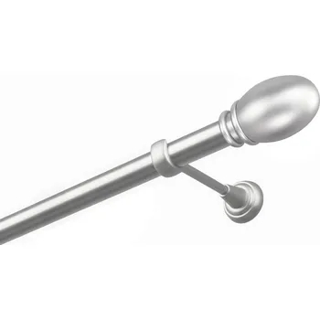 Garnýž Garnýž kovová jednořadá 25mm Belluno satina 120 cm (do stěny / na tunýlek - bez kroužků)